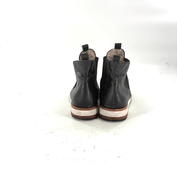 Matt Bernson Infinity Chelsea Boots 7.5 Black Leather Ankle Travel Comfort - Picture 5 of 6